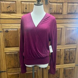 Anthropologie Burgundy Wrap Tunic